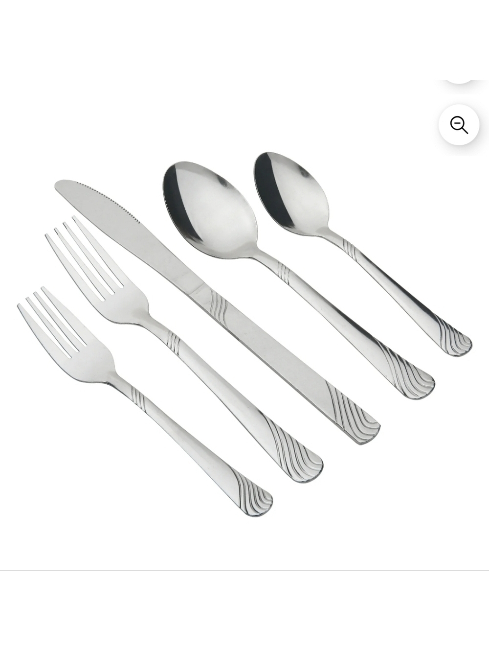 Mainstays Swirl Stainless Steel 1 Piece Setting Utensils Dinner